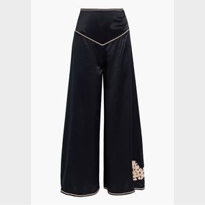 Agent Provocateur Selene Panther Black Silk Pants NWT $675